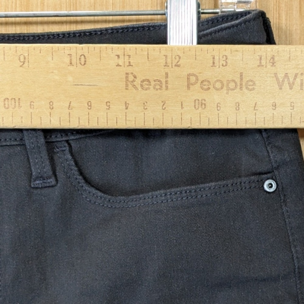 Athleta Flex Kick Flare Jeans Black High Rise Stretch Pants Size 6 Minimalist - Picture 5 of 8